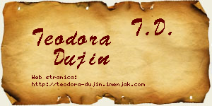 Teodora Dujin vizit kartica